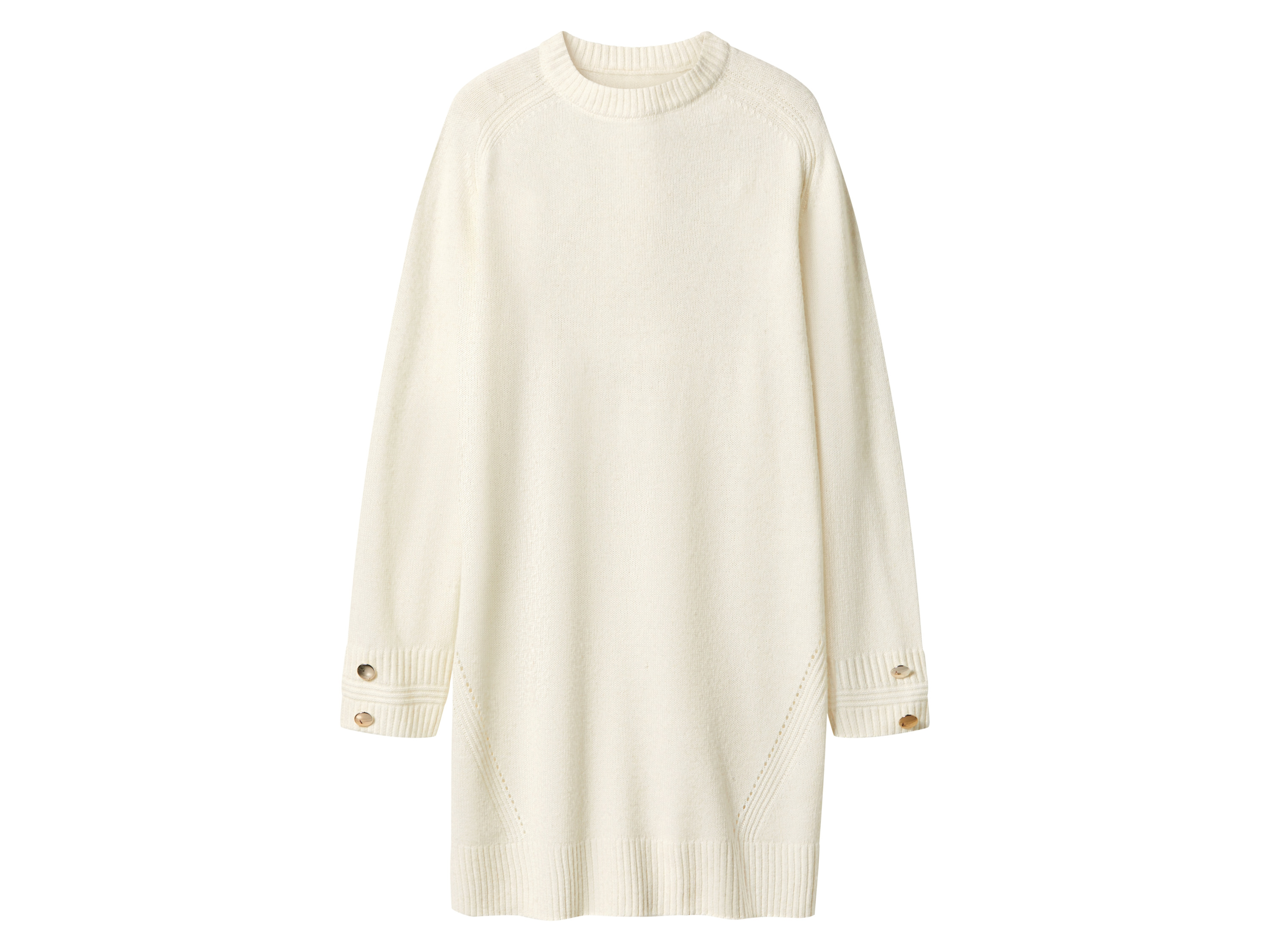 esmara® Dámské pletené šaty s podílem vlny (bílá, Xs(32/34))