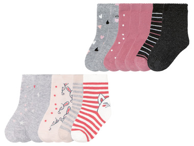 lupilu® Dívčí ponožky s BIO bavlnou, 7 párů