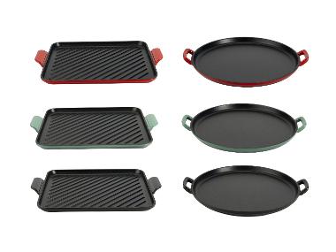 SILVERCREST® Litinová deska na pizzu \ Litinová grilovací deska