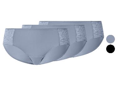 esmara® Dámské kalhotky s krajkou Hipster, 3 kusy