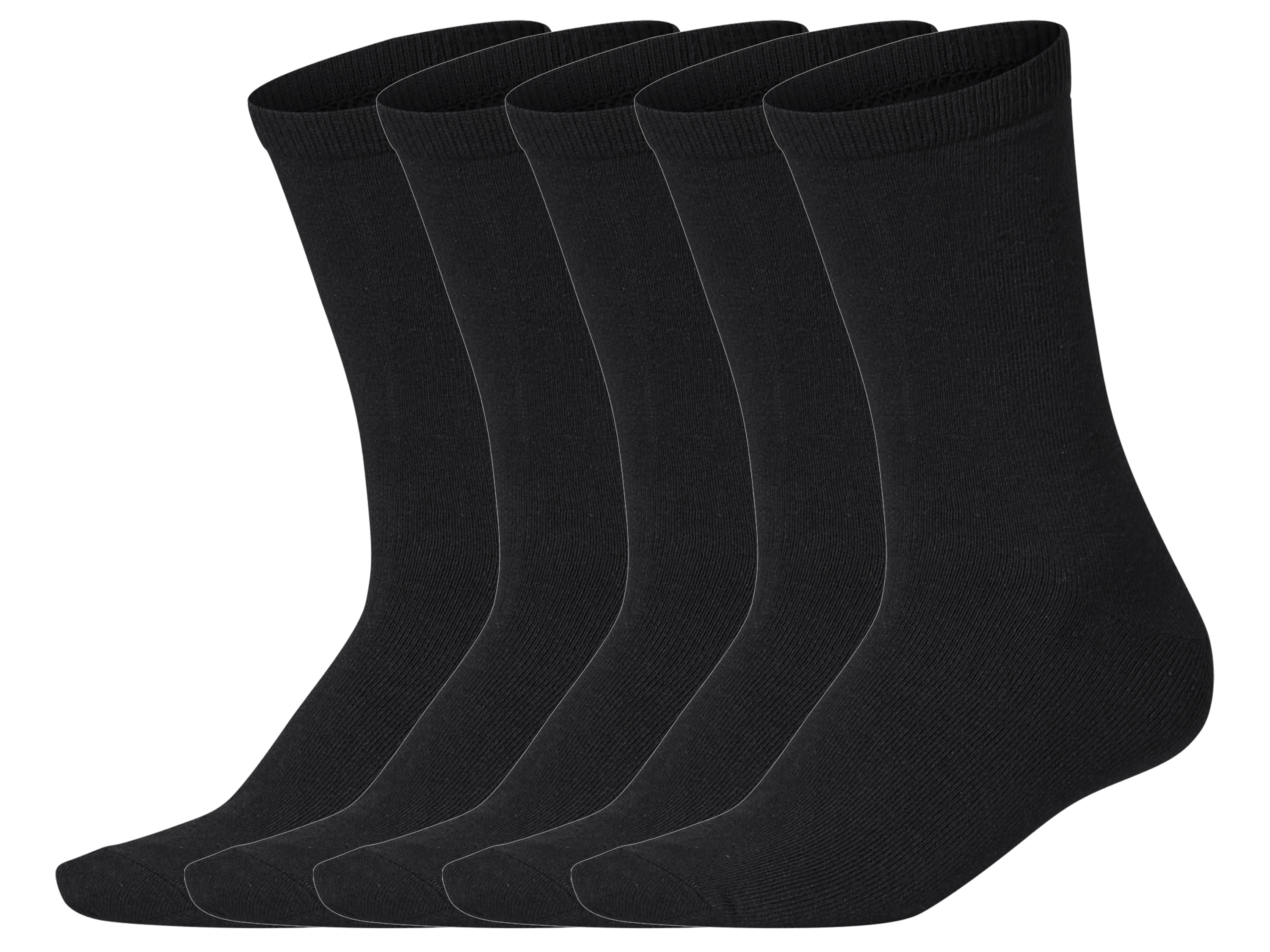 esmara® Dámské ponožky s BIO bavlnou, 5 párů (černá, 39-42)