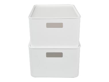 Úložný box s víkem, 10,4 l, 2 kusy