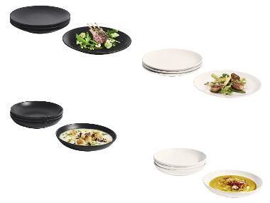 SILVERCREST® Sada jídelních / polévkových talířů, 4dílná
