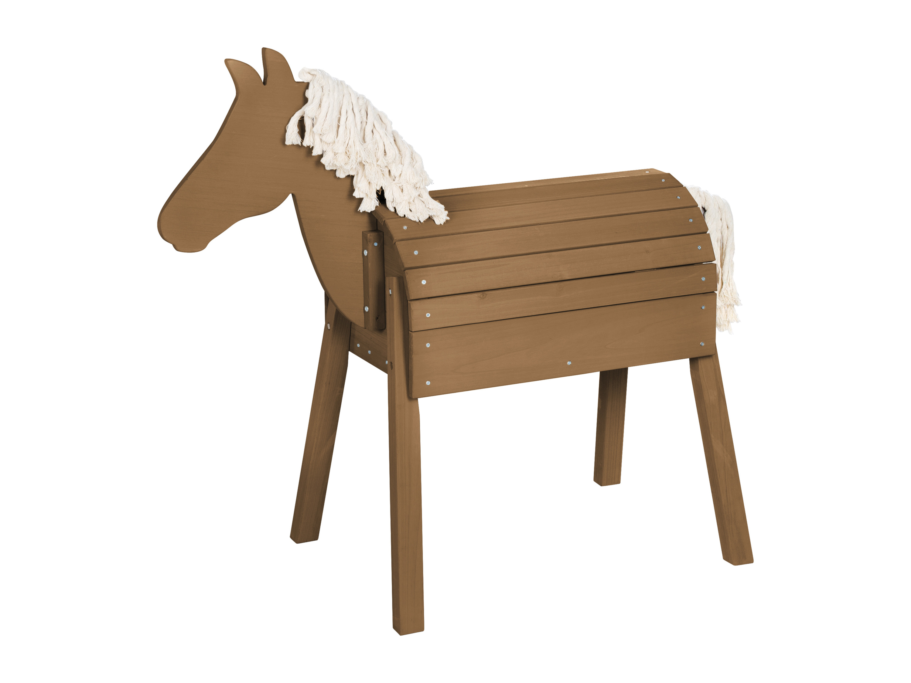 roba Venkovní kůň na hraní (malý (48x110x96 cm), teak)