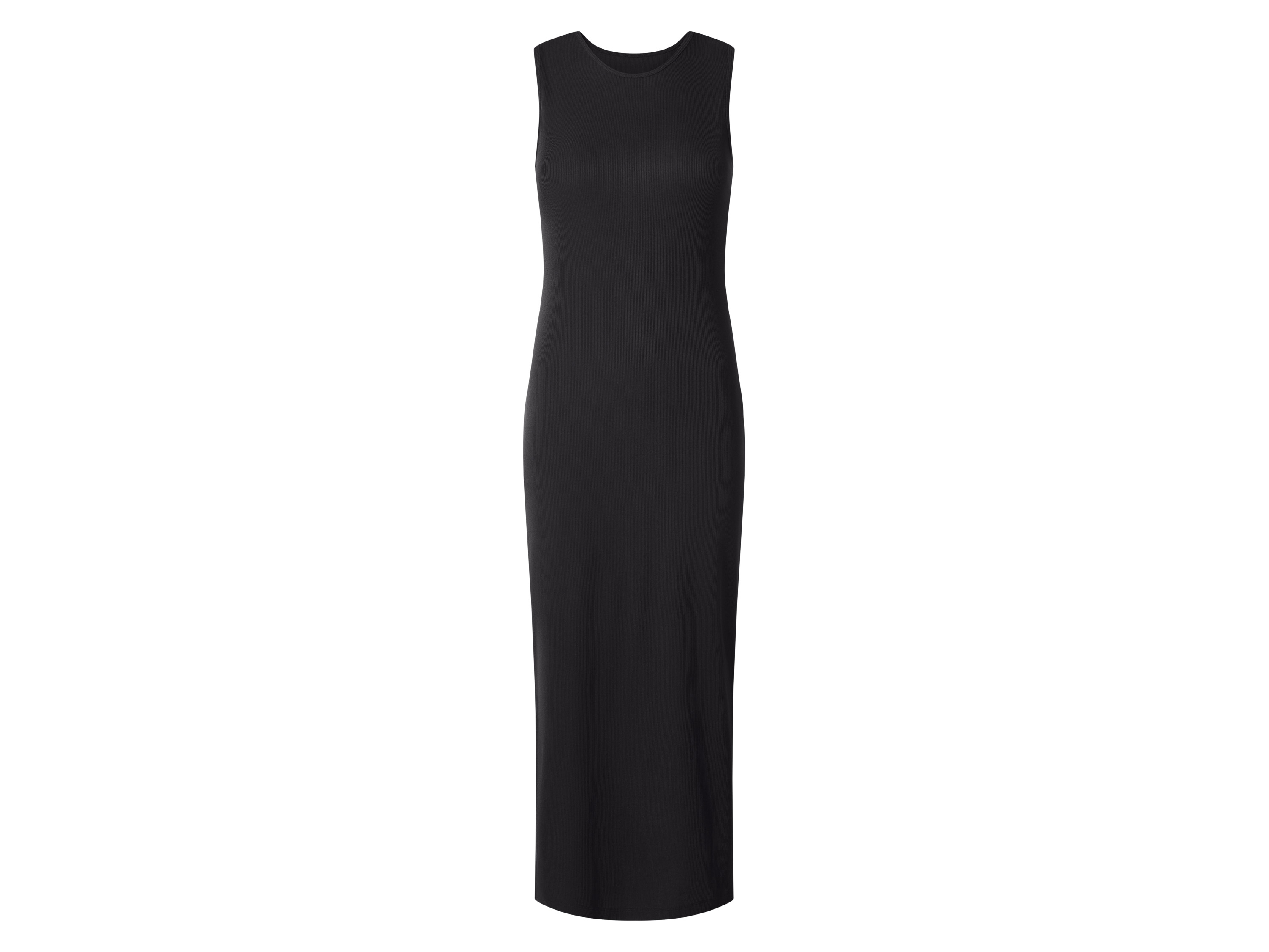 Esmara® Dámské vroubkované midi šaty (černá, S (36/38))