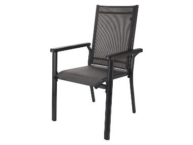 LIVARNO home Hliníková stohovatelná židle Houston, antracitová