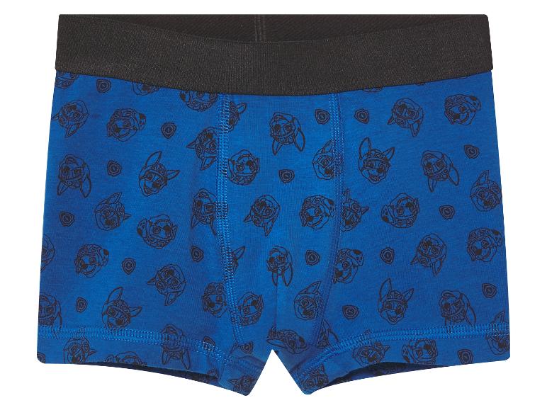 Modré dětské boxerky s motivem Paw Patrol.
