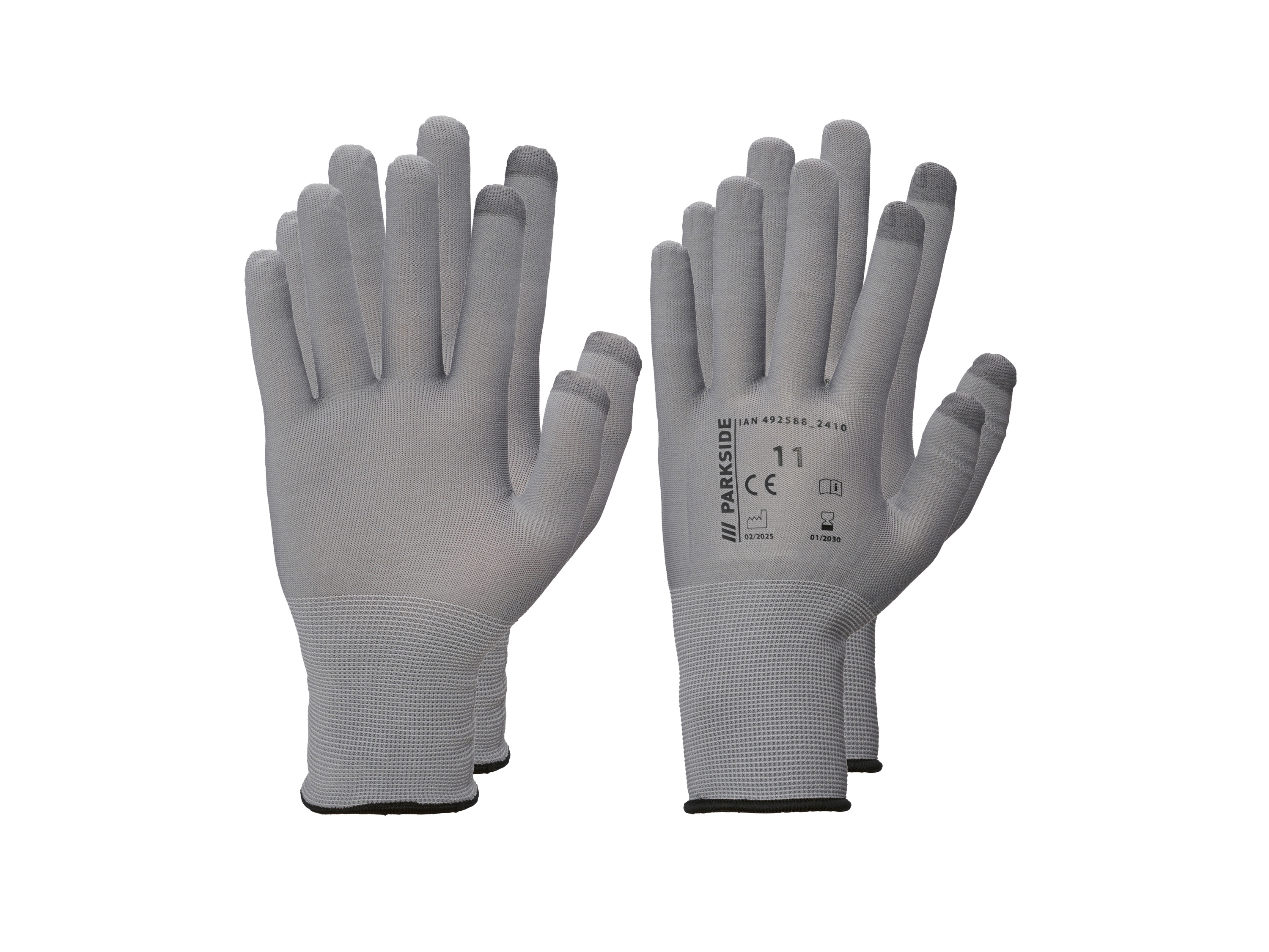Parkside® Pracovní rukavice, 2 páry (šedá/černá, 11)