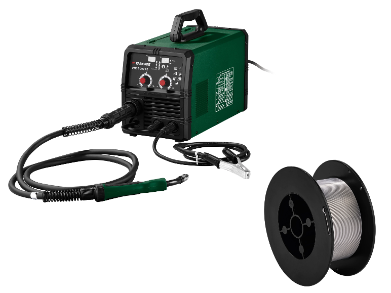 Svářečka Parkside PMSG 200 A2 s drátem.