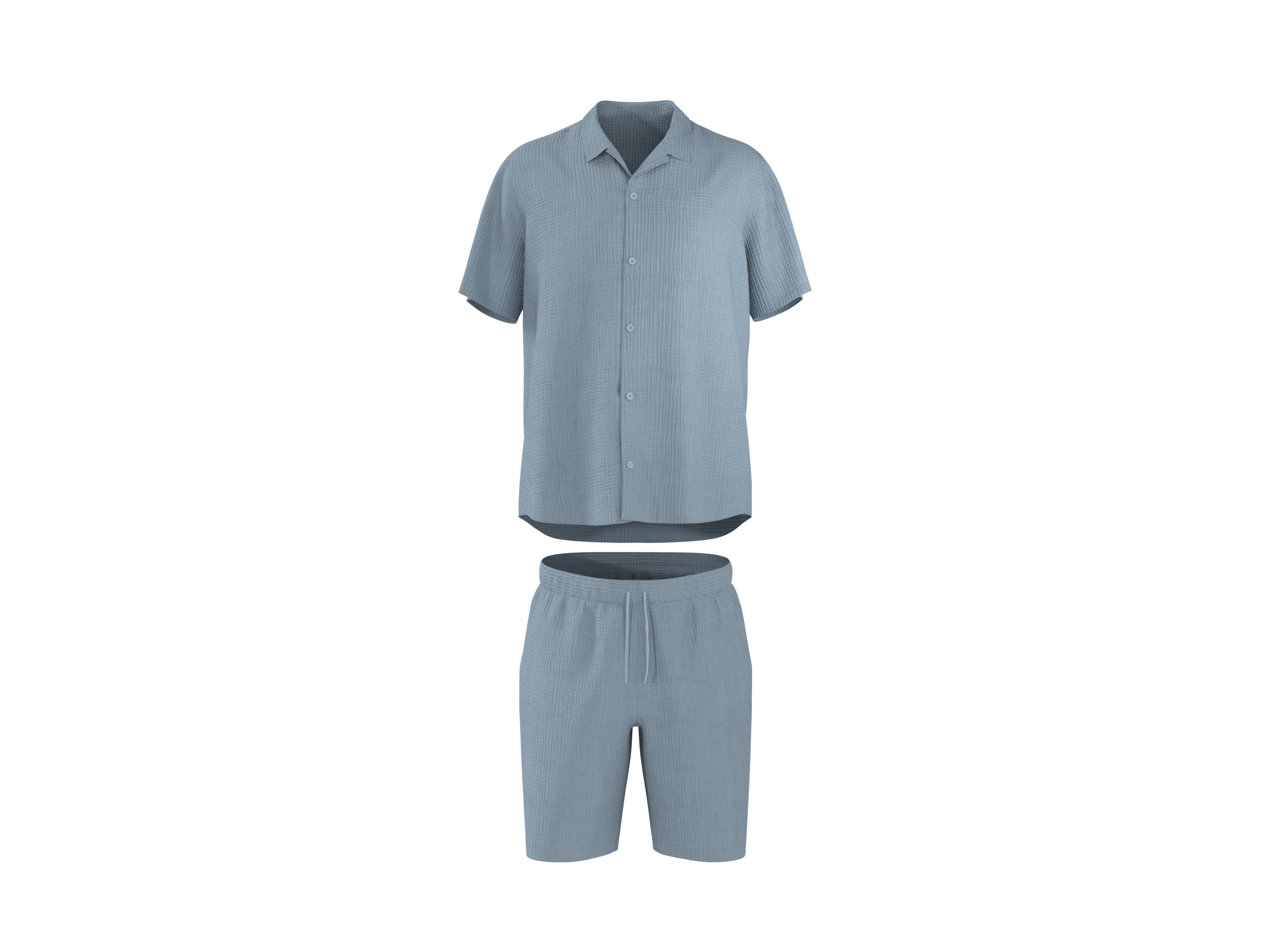 Esmara MEN Pánské mušelínové pyžamo (modrá, XL (56/58))