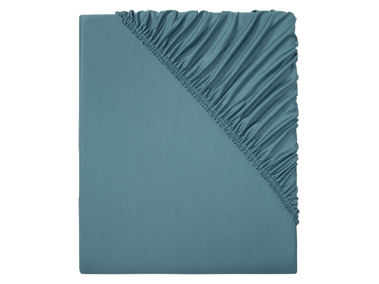 LIVARNO home Žerzejové napínací prostěradlo, 180-200 x 200 cm (tmavě modrá)