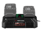 Nabíječka Parkside X20VTeam pro dva akumulátory.
