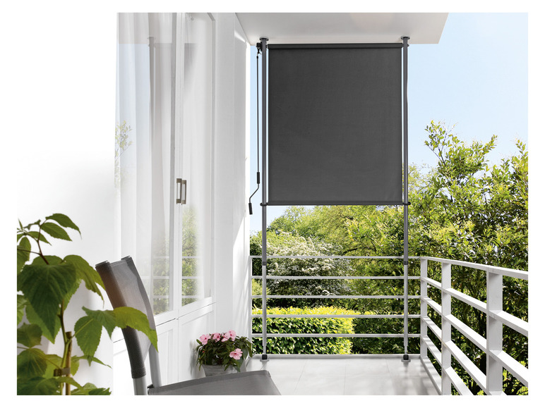  Zobrazit na celou obrazovku LIVARNO home Upínací balkonová zástěna, 1,2 x 2,06–3 m, antracitová - Obrázek 3