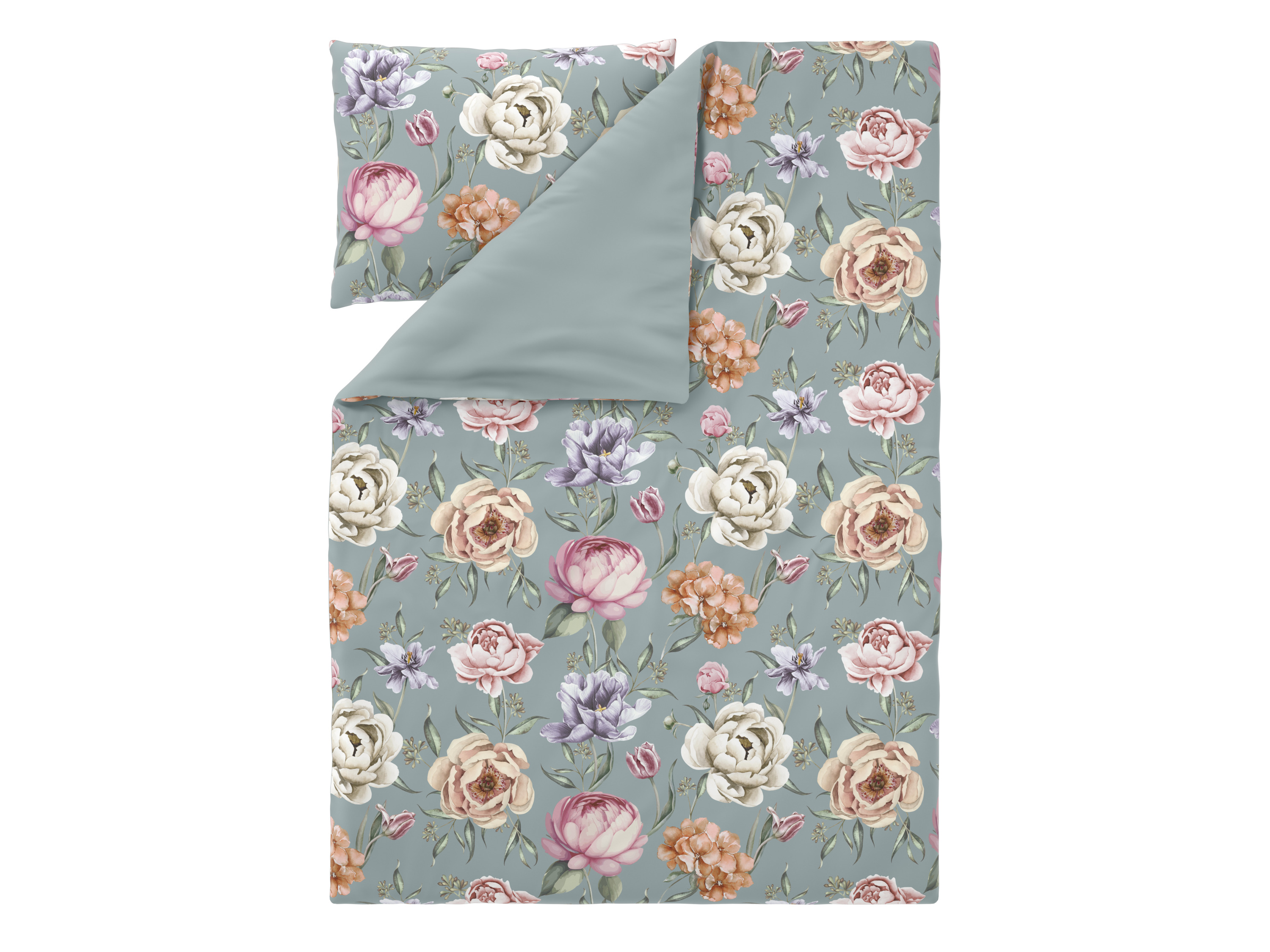 Livarno® Ložní povlečení z mikrovláknitého saténu, 140 x 200 cm, 70 x 90 cm (květiny)