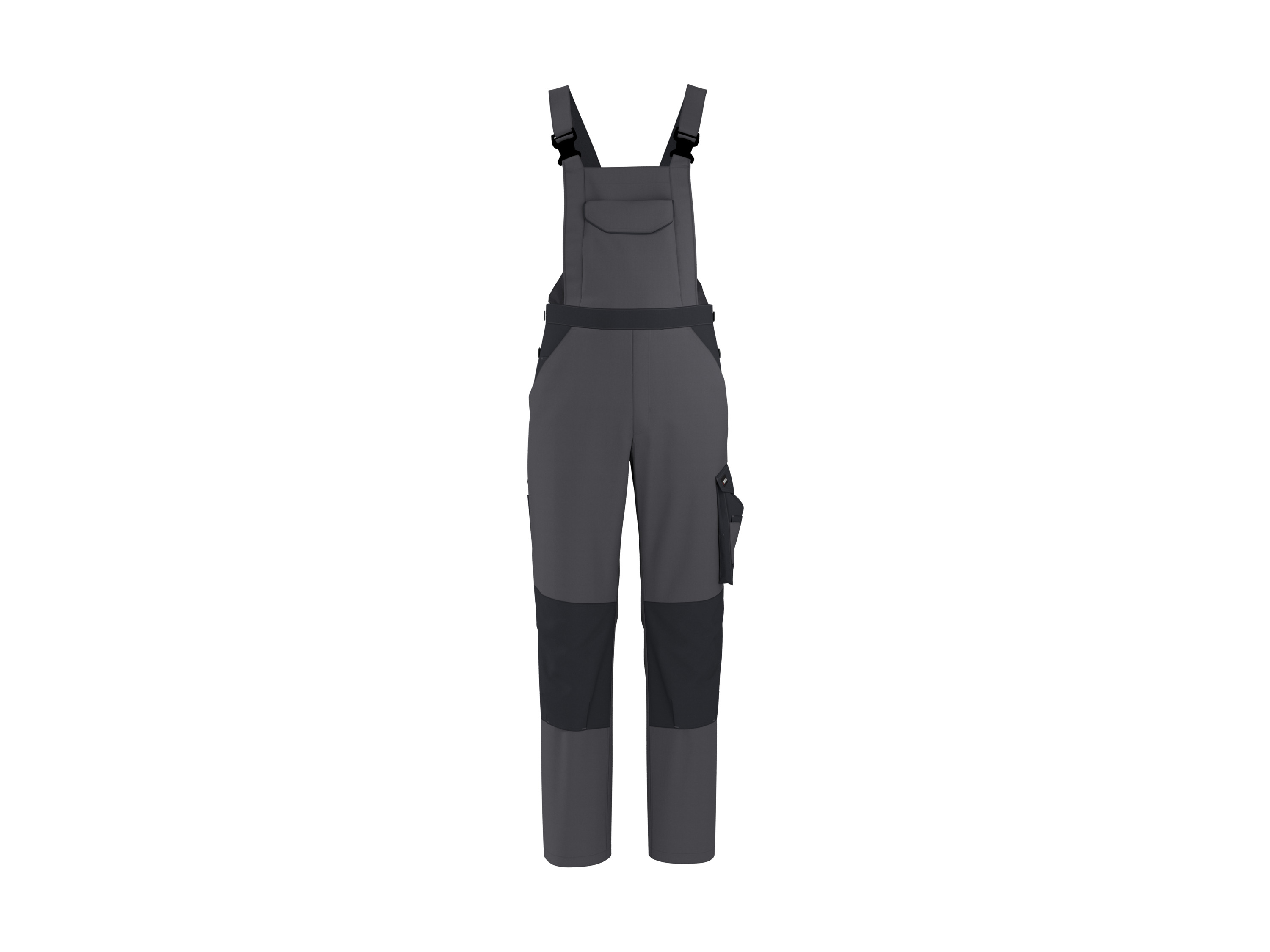 Parkside® Pánské pracovní kalhoty s laclem (šedá, M (48/50))