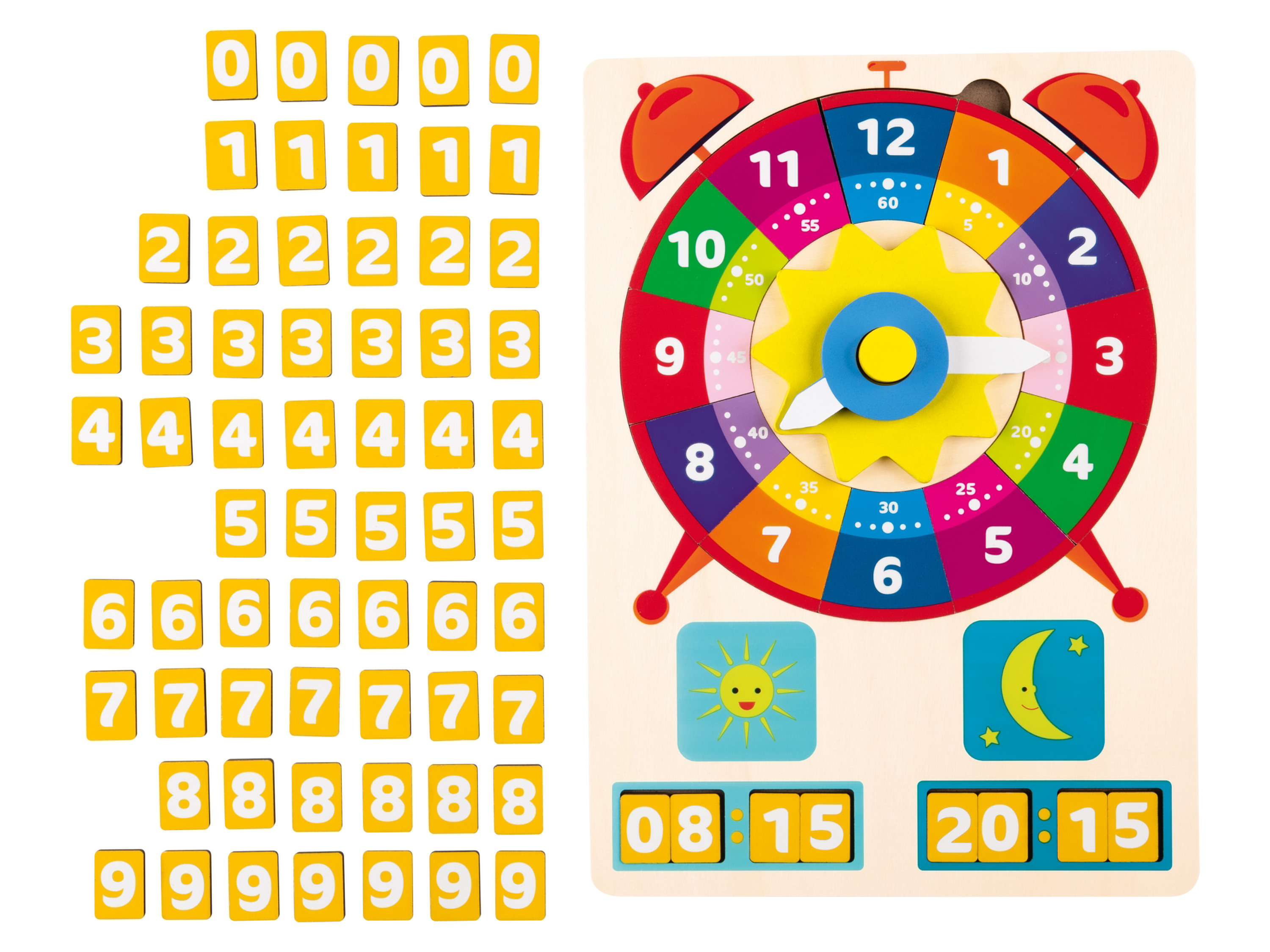Playtive Dřevěné puzzle (puzzle s hodinami)