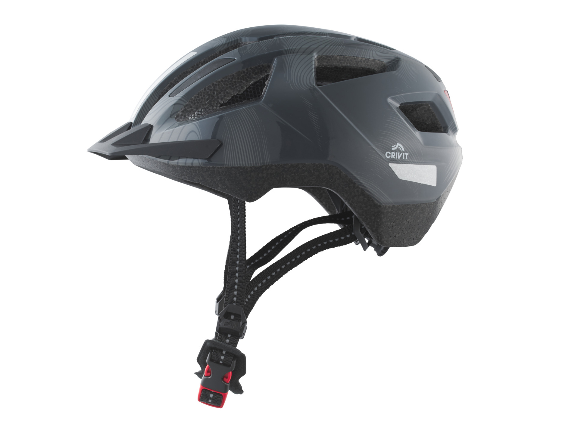 Crivit Dětská cyklistická helma (šedá)