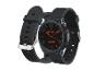 Černé chytré hodinky s silikonovým páskem