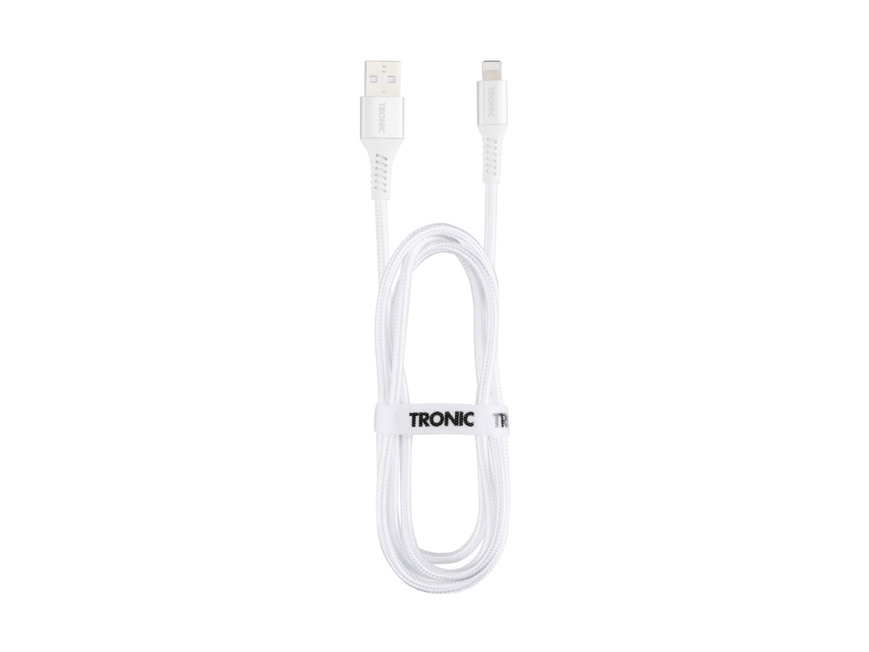 Tronic® Nabíjecí a datový kabel, 480 Mbps, 1 m (Usb-A - 8 pinů/bílá)