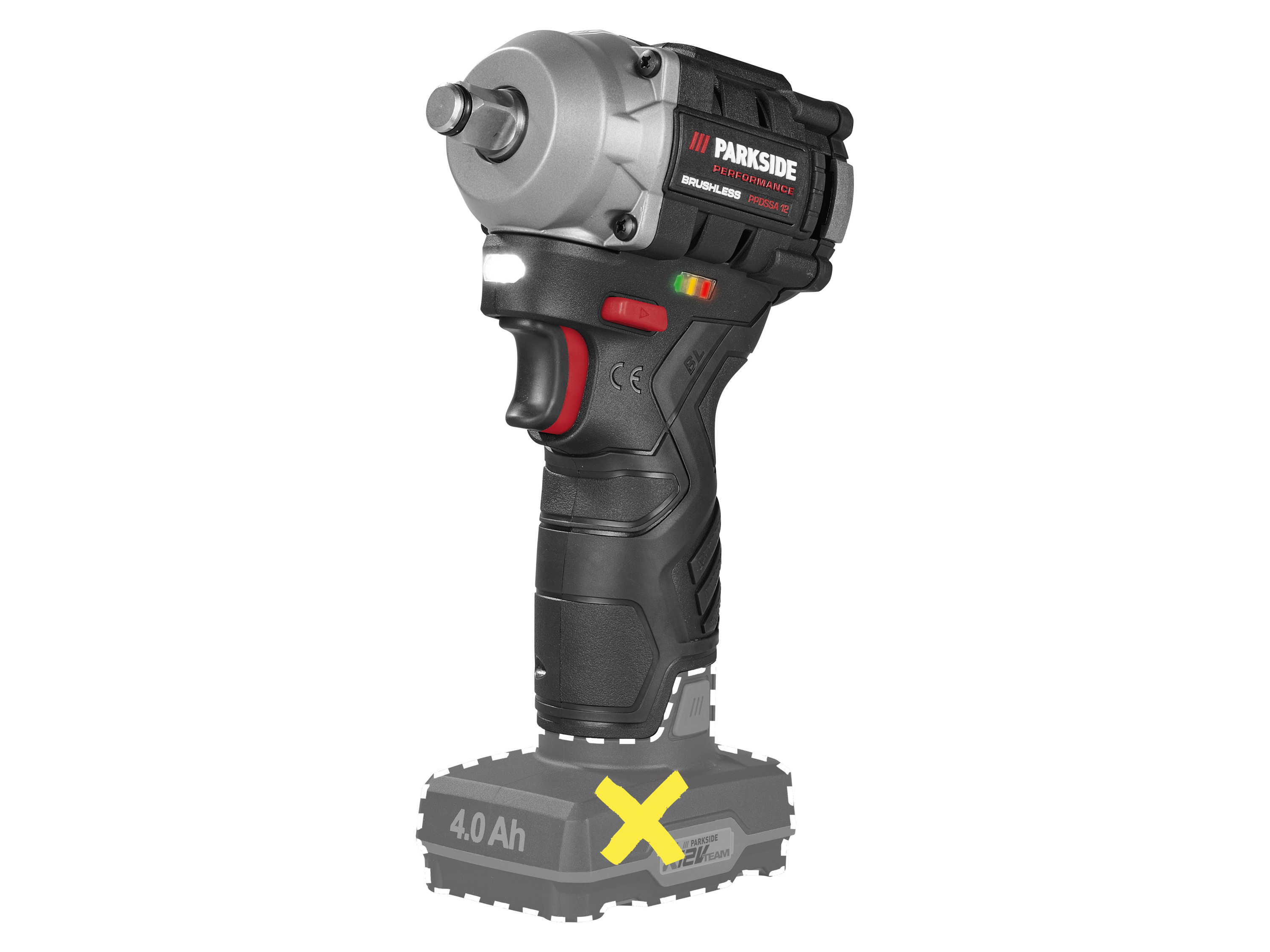 Parkside Performance® Aku rázový utahovák Ppdssa 12 A1 – bez akumulátoru a nabíječky