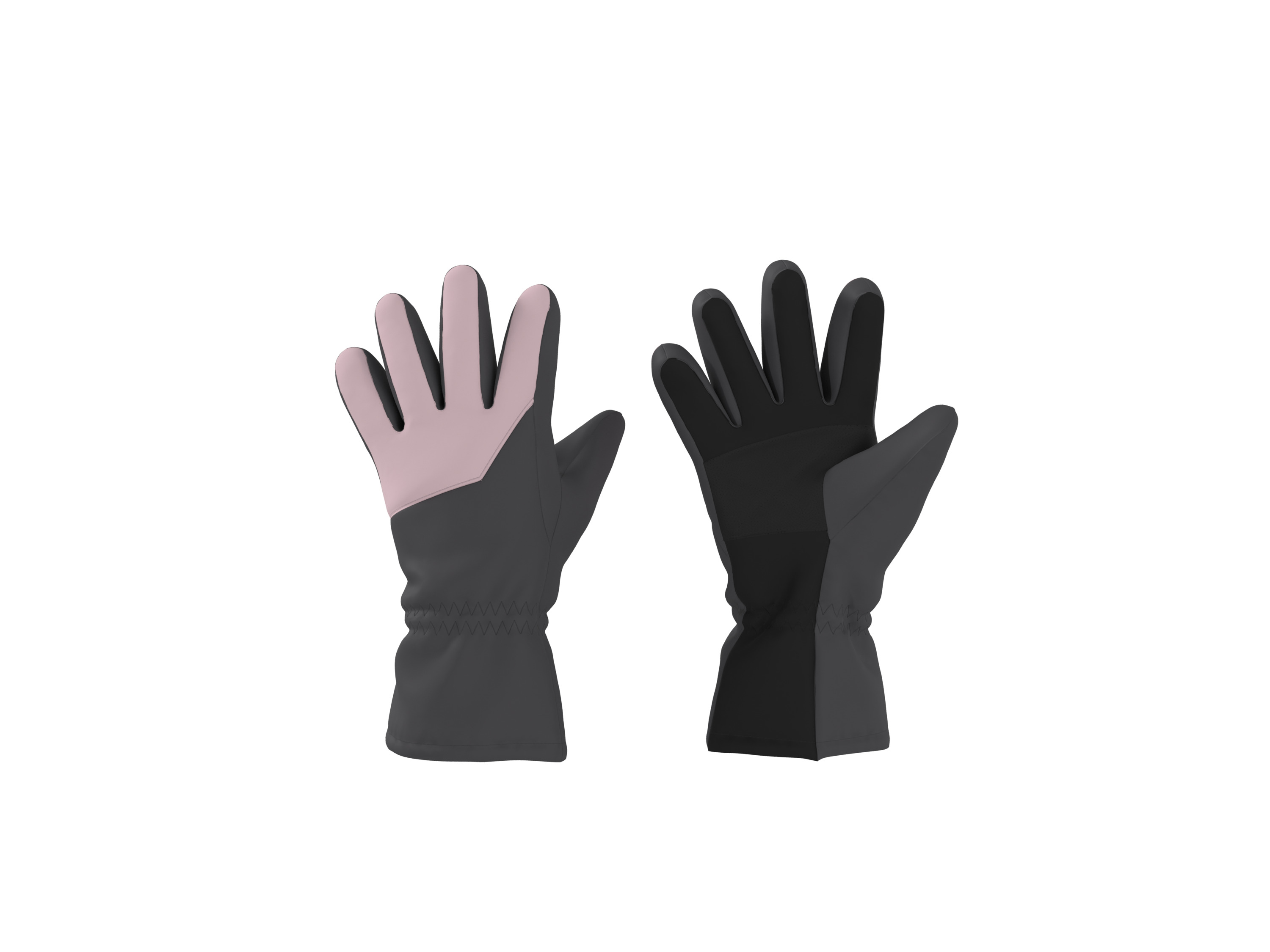 esmara® Dámské / Pánské zimní rukavice (růžová/šedá, 7)