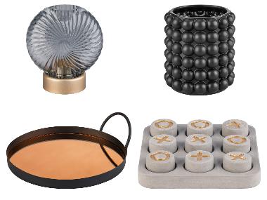 LIVARNO home Stojan na čajovou svíčku / Bublinová váza / Kovová zrcadlová miska / Dekorativní hra piškvorky