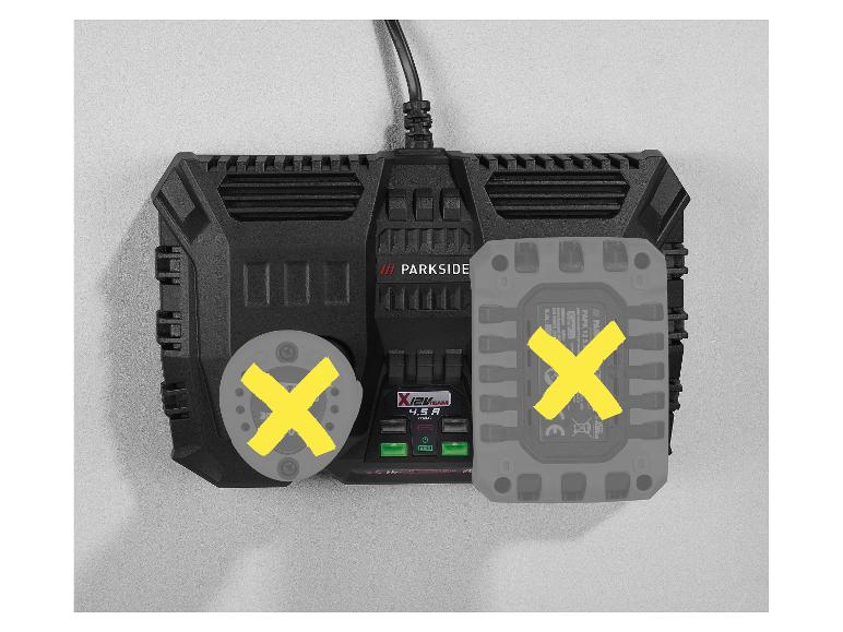 Nabíječka a baterie Parkside X12Team.