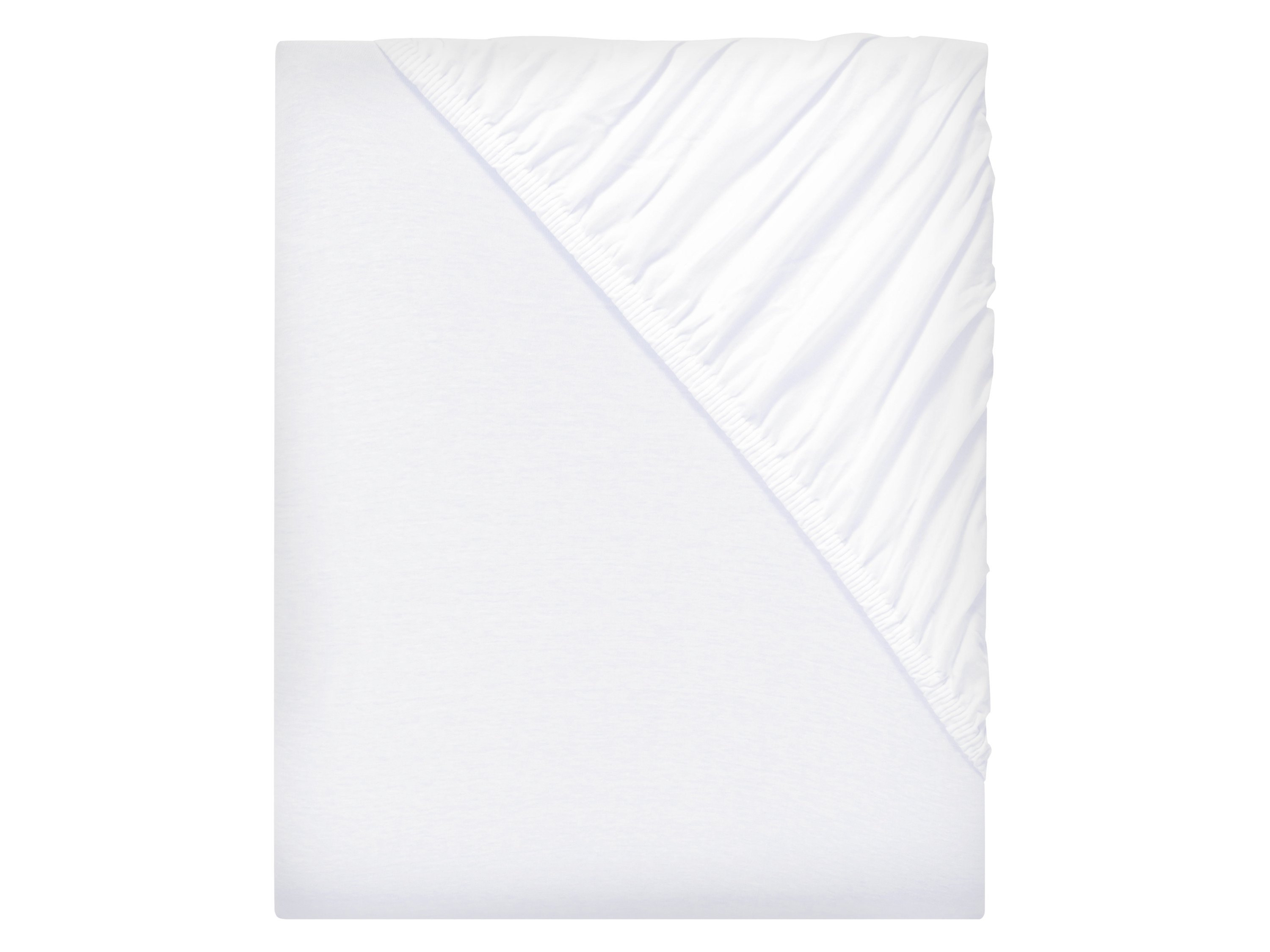 Livarno home Žerzejové napínací prostěradlo s BIO bavlnou, 180-200 x 200 cm (bílá)