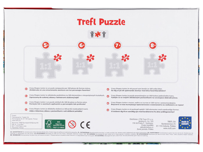  Zobrazit na celou obrazovku Trefl Dětské puzzle Junior Crazy Shapes, 160 dílků - Obrázek 7