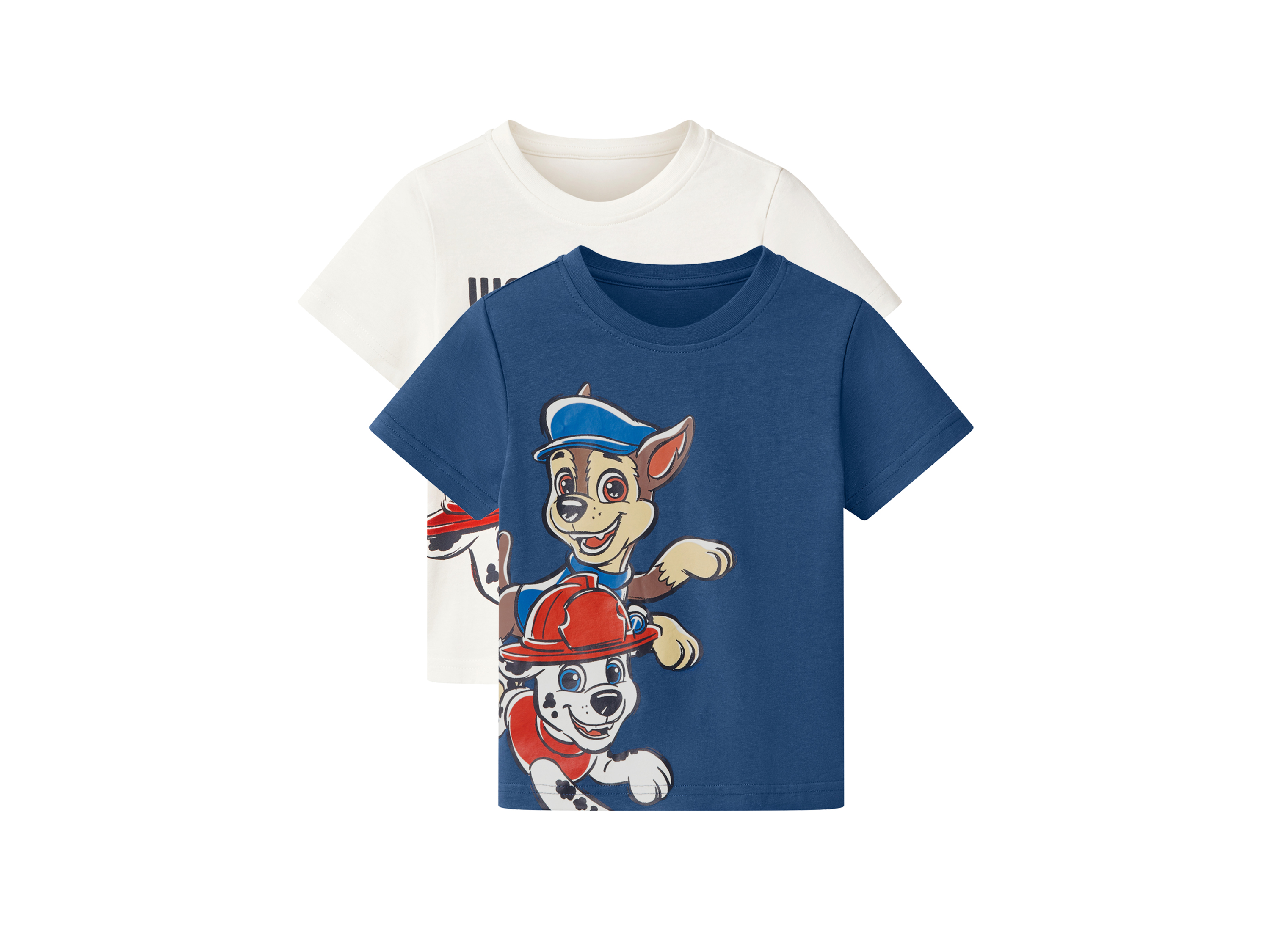 Dětské triko, 2 kusy (bílá / tmavě modrá, 110/116)