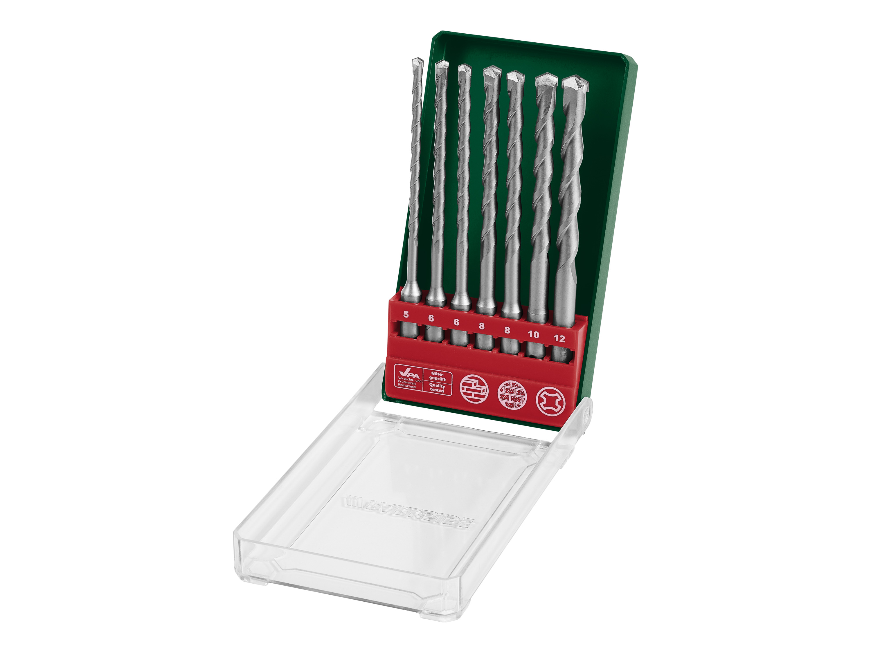 Parkside® SDS vrátky / SDS krátké sekáče / Rychloupínací sklíčidlo (sada vrtáků SDS Plus, 7dílná)