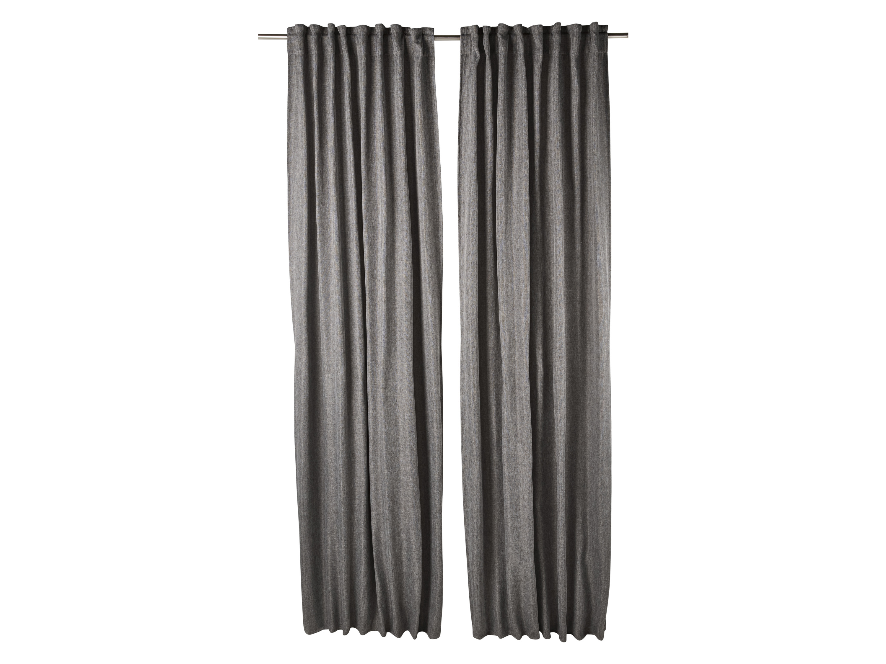 Livarno® Sada závěsů, 2dílná, 135 x 254 cm (tmavě šedá)