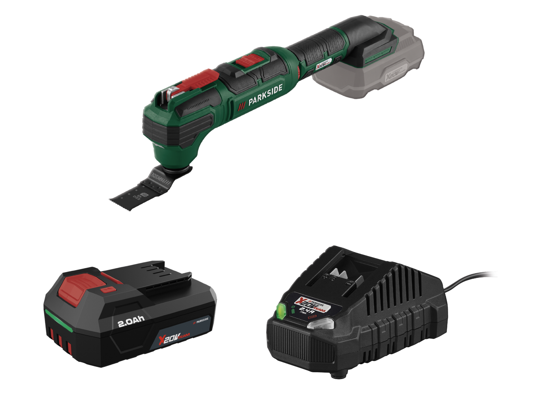 Parkside® Aku multifunkční nástroj Pamfw 20-Li C3, 2 Ah
