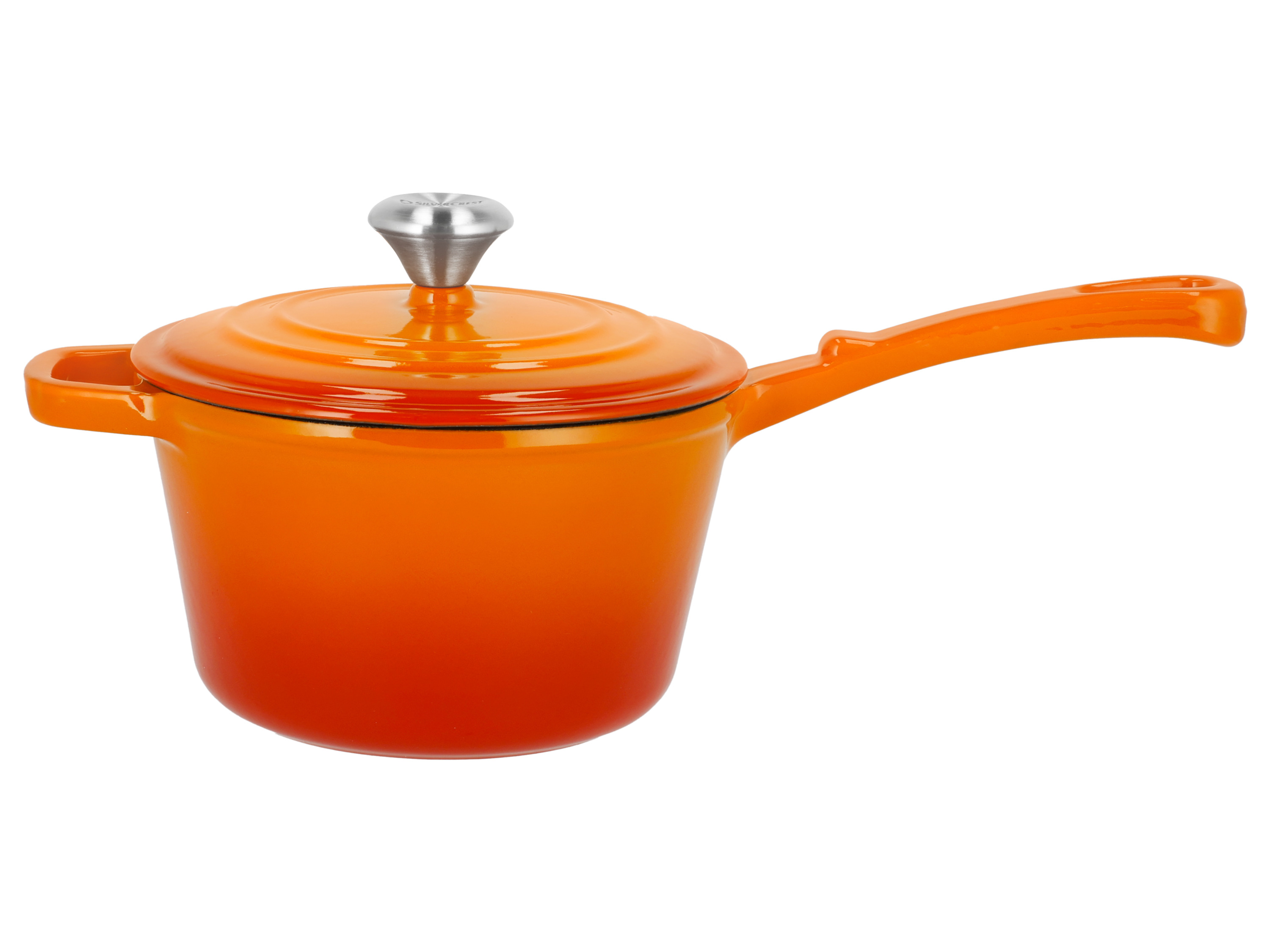 Silvercrest® Litinový rendlík Premium, Ø 18 cm / 2,2 l (oranžová)