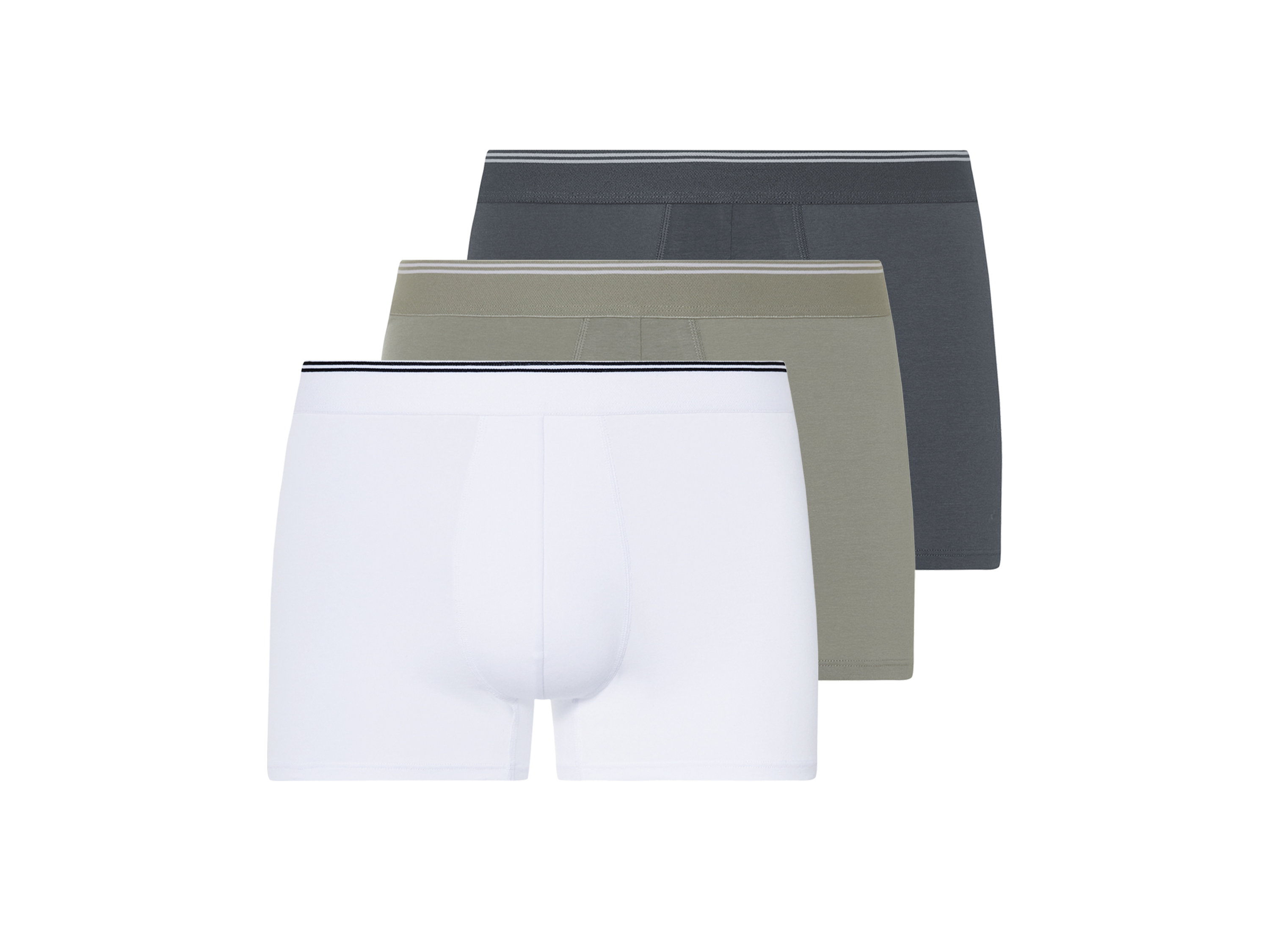 esmara Men Pánské boxerky, 3 kusy (šedá/zelená/bílá, 6/L)