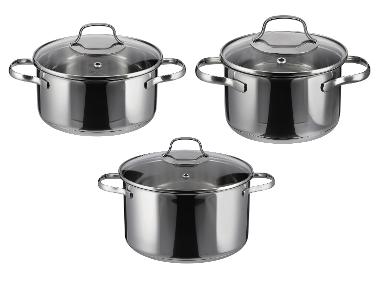SILVERCREST® Sada hrnců z nerezové oceli, 3dílná