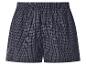 Modro-bílé kostkované boxerky s elastickým pasem a knoflíkovým zapínáním.