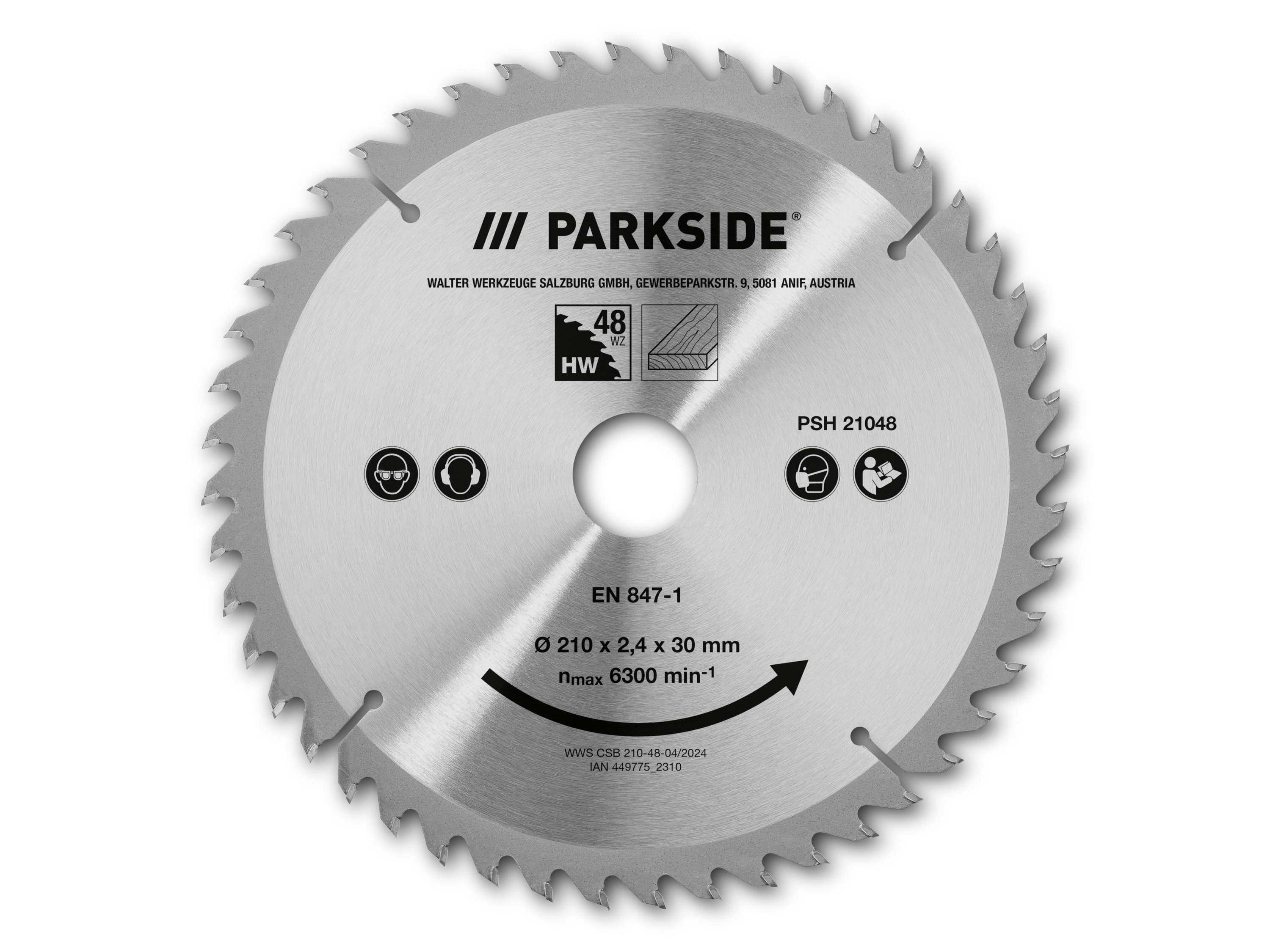 Parkside® Pilový kotouč pro okružní pily PSH 6 A1 (210 mm 48 zubů)