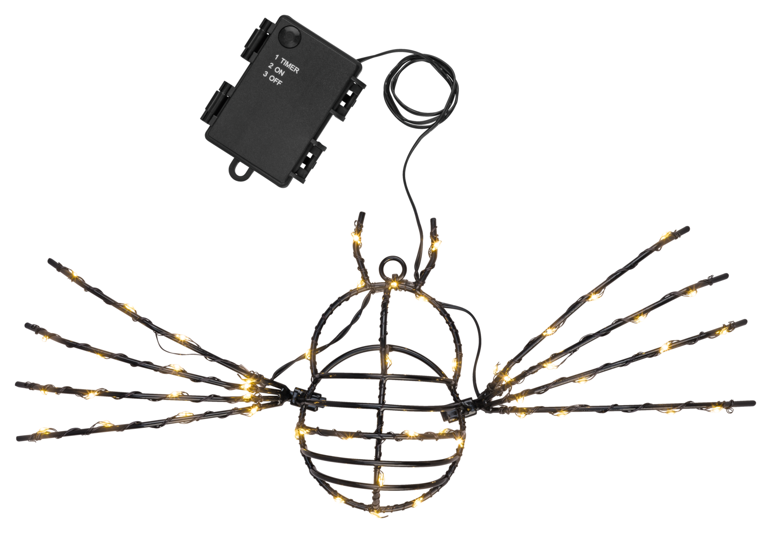 Halloweenská LED dekorace (pavouk)