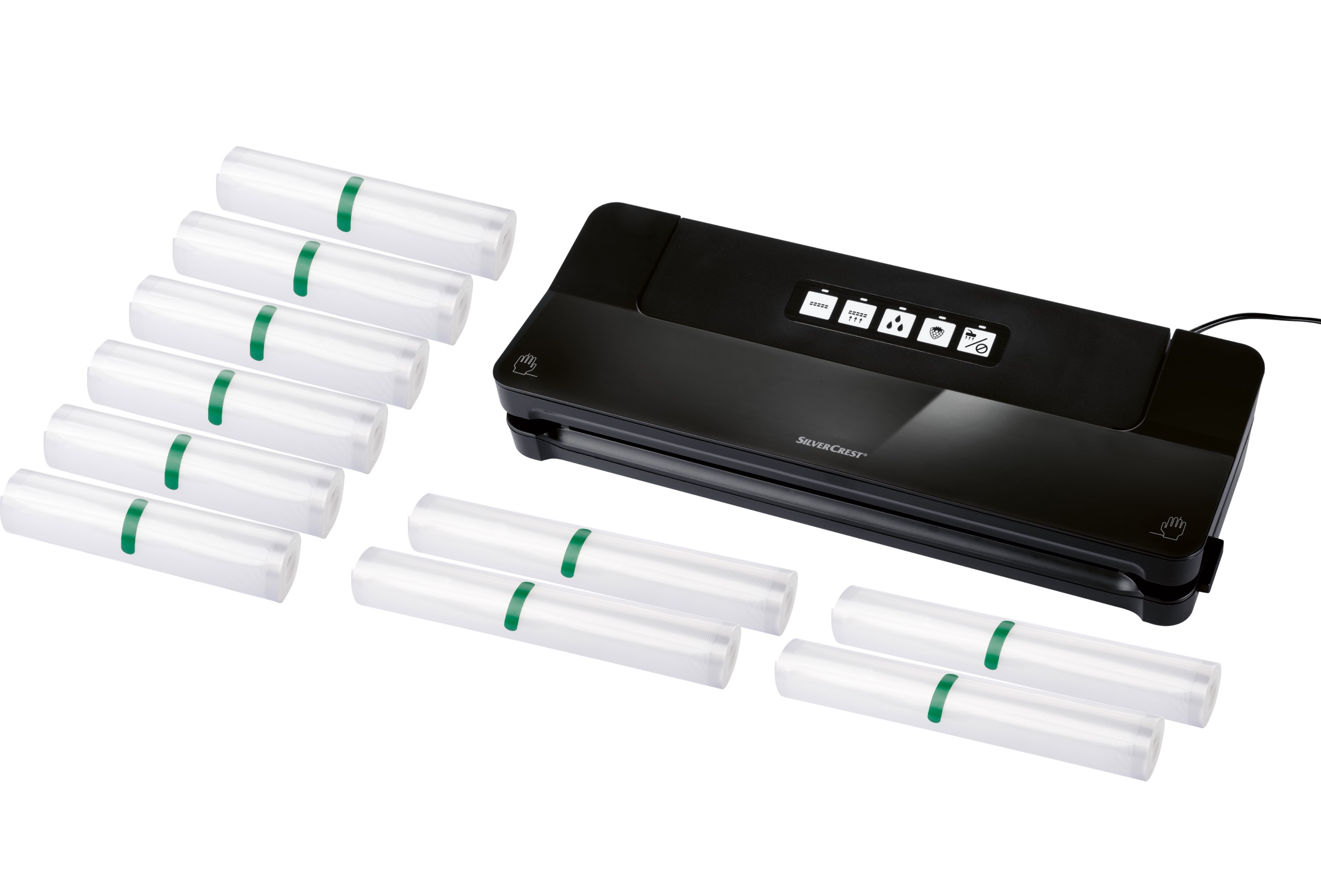 SILVERCREST® KITCHEN TOOLS Vakuová svářečka fólií SV 125 C6 s 10dílnou sadou fólií, černá