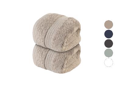 LIVARNO home Froté ručník pro hosty, 30 x 50 cm, 500 g/m2, 2 kusy