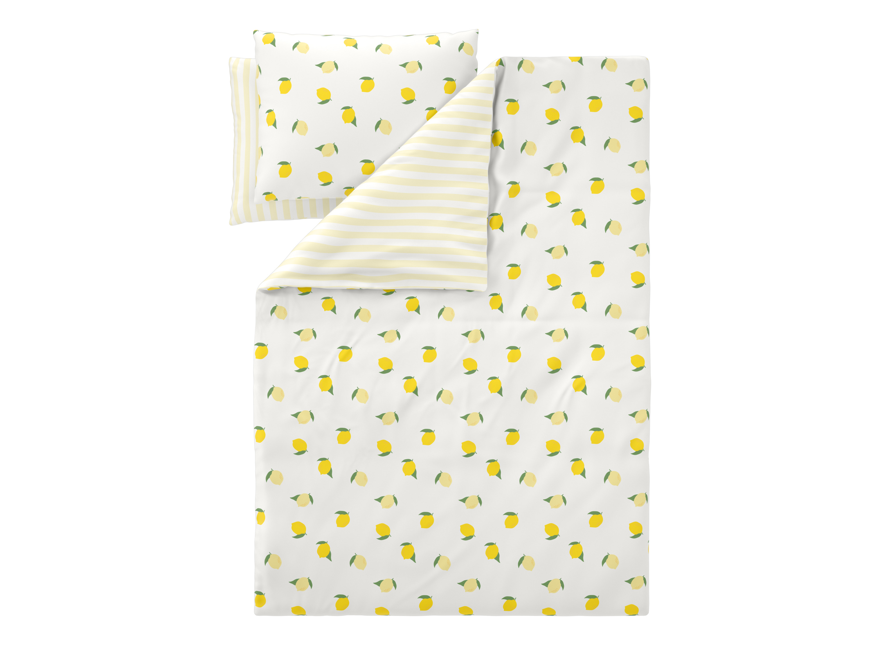 Livarno® Ložní povlečení z mikrovláknitého saténu, 240 x 220 cm, 70 x 90 cm (citrony)
