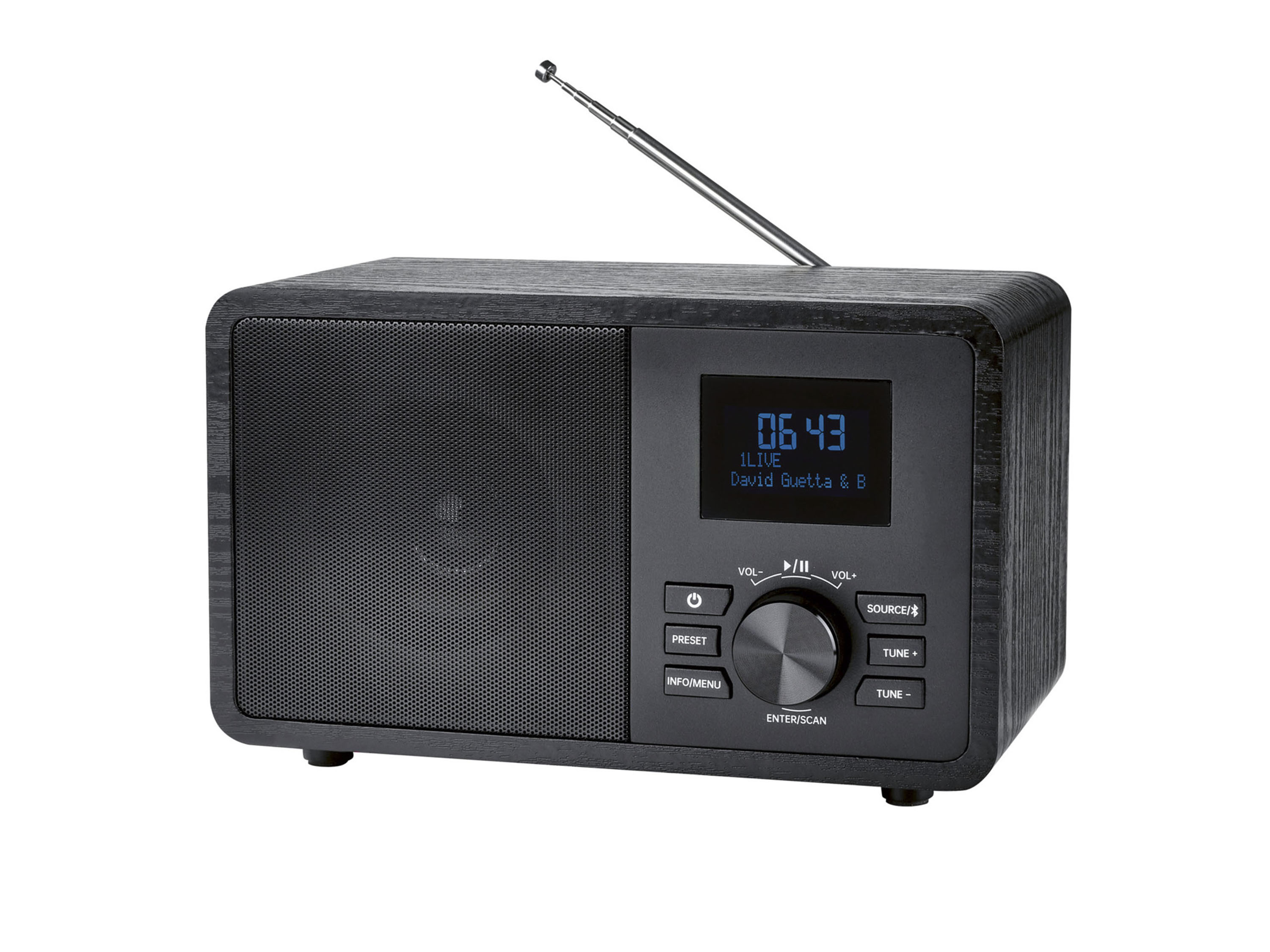 Silvercrest® Rádio Dab+/Fm s technologií Bluetooth® (černá)