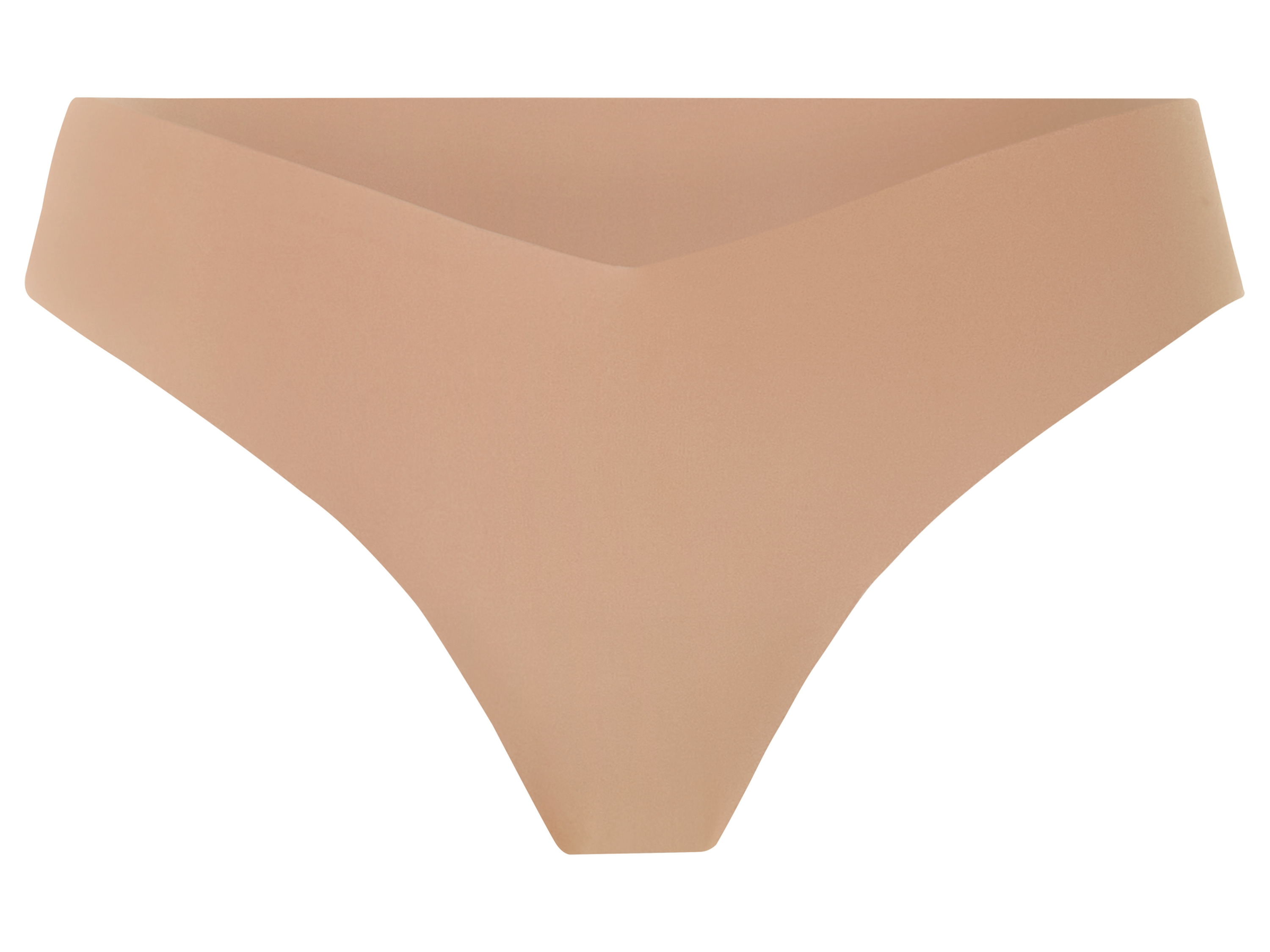 esmara® Dámské bezešvé kalhotky Tanga, 3 kusy (světle hnědá, S(36/38))