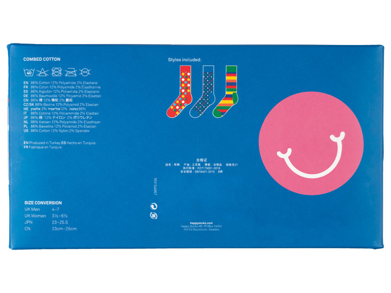  Zobrazit na celou obrazovku Happy Socks Dámské / Pánské ponožky v dárkovém balení, 3 páry - Obrázek 13