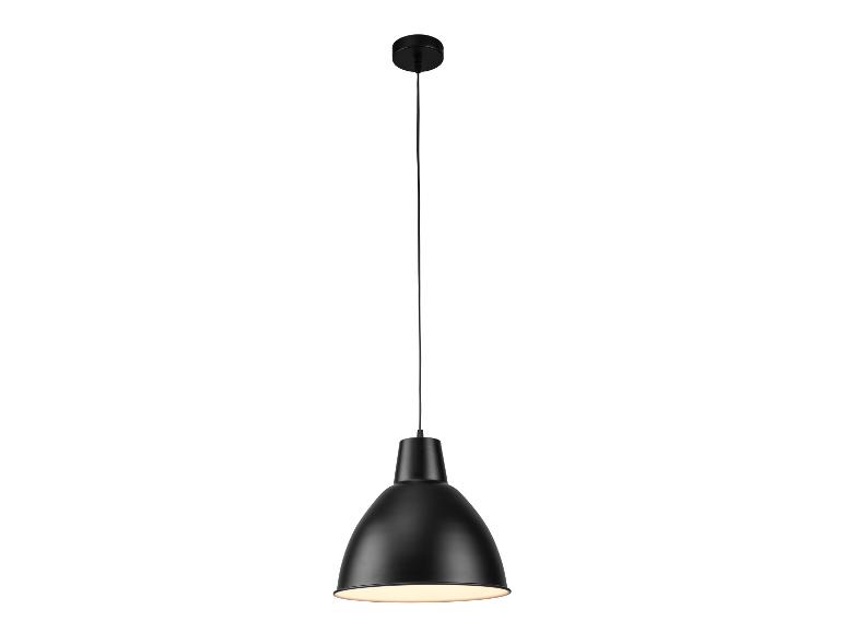 Černá závěsná lampa s kovovými stínidly