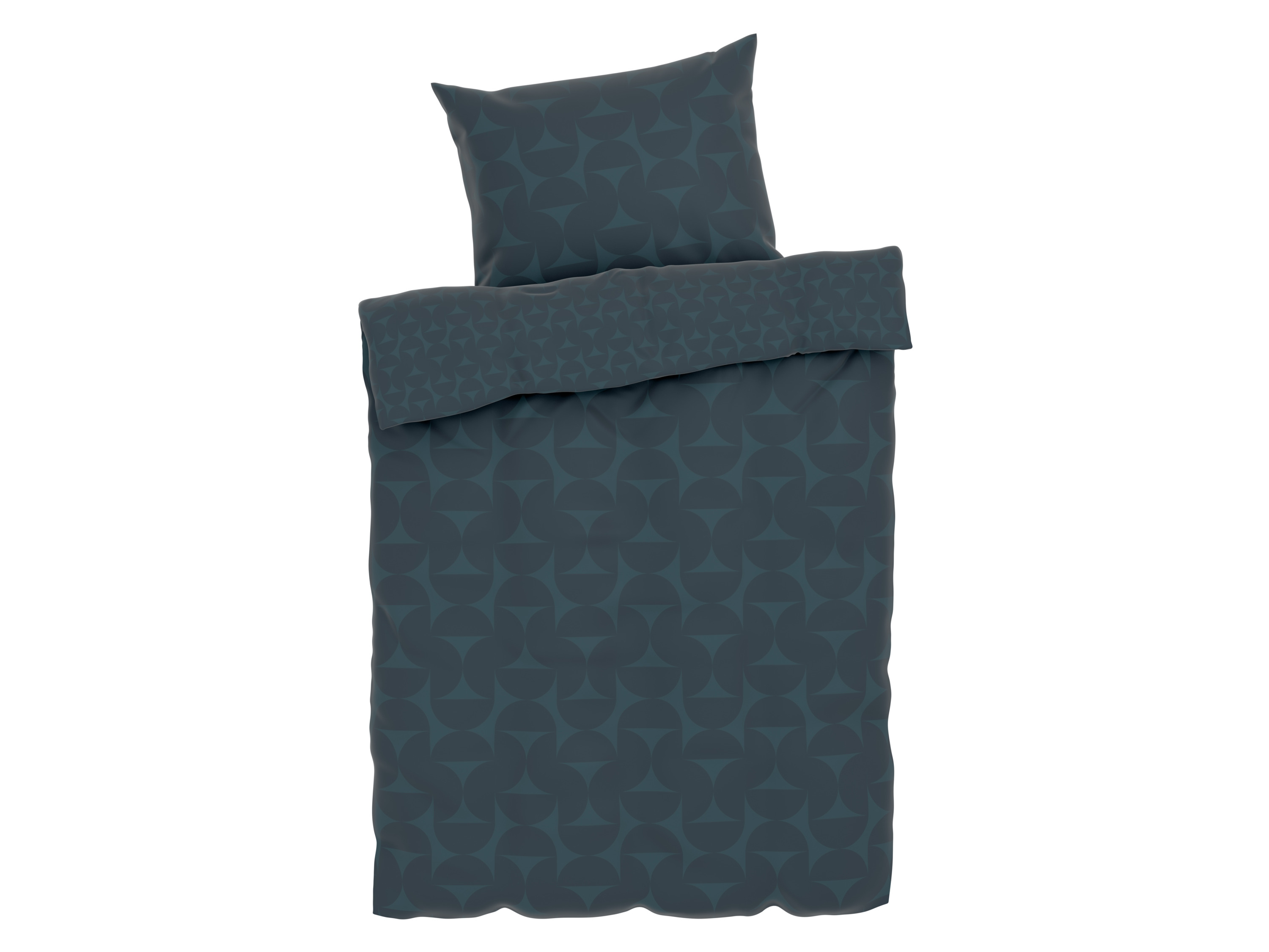 Livarno home Ložní povlečení z mikrovláknitého saténu, 140 x 200 cm, 70 x 90 cm (petrolejová)