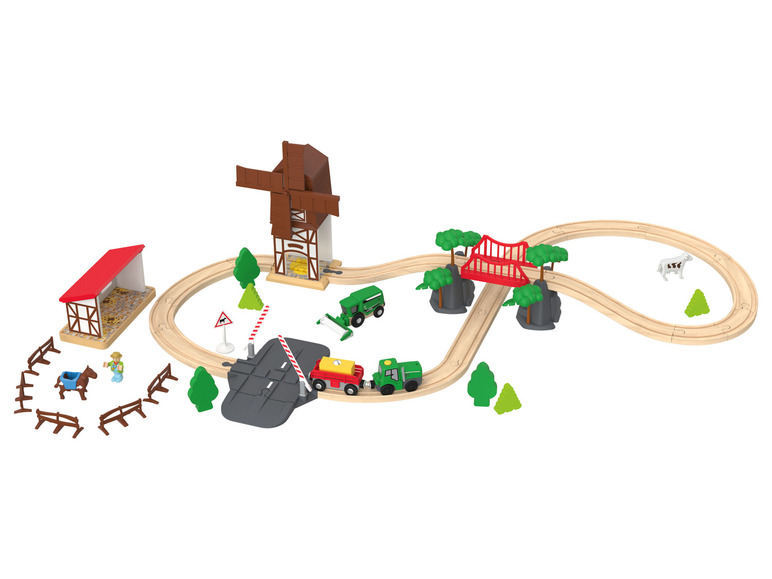  Zobrazit na celou obrazovku Playtive Dřevěná železnice Hasiči / Statek - Obrázek 1