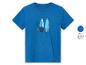 Dětské tričko, modrá barva, s potiskem surfových prken.