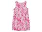 Letní šaty pro holčičky, růžový tropický vzor.